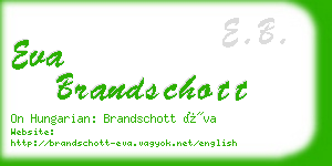 eva brandschott business card